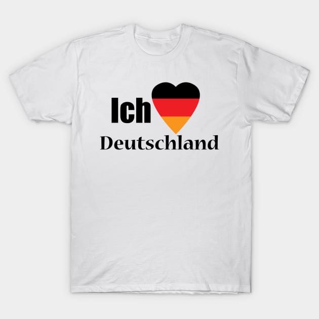 Ich liebe Deutschland/ I love Germany T-Shirt by PandLCreations